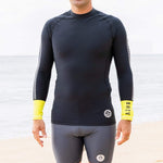 Dawn Thermal Paddling Top - Black & Yellow