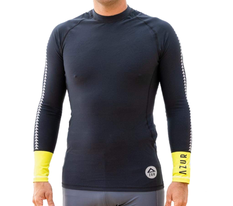 Dawn Thermal Paddling Top - Black & Yellow