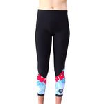 Kids SurfFleece Thermal Tights - Hibiscus