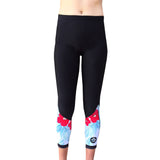 Kids SurfFleece Thermal Tights - Hibiscus